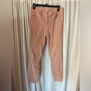 Free People Corduroy Light Rose Color Pants Button Fly Size Woman’s 28